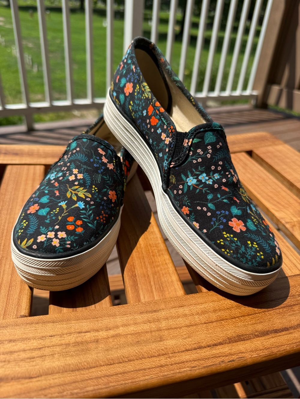 Keds x Rifle Paper Co Triple Decker Wildwood Slip On Sneakers WF60998 Size 6